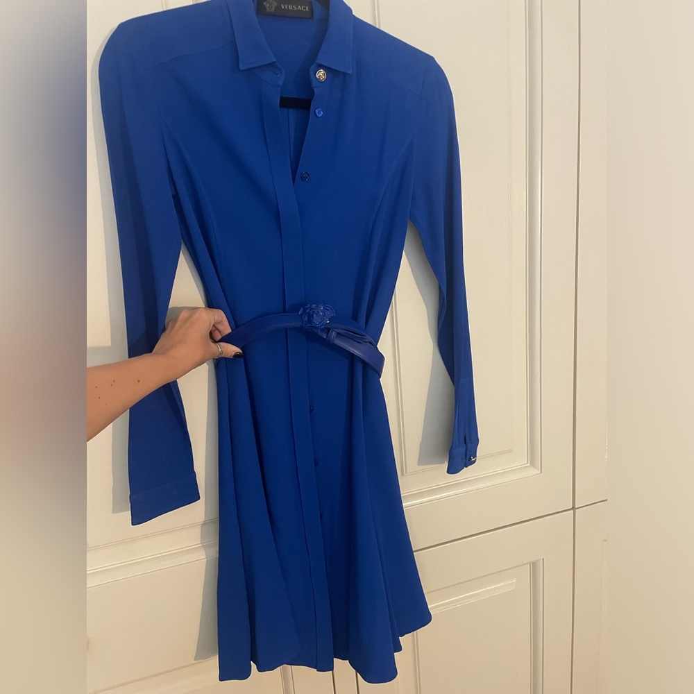 Versace blue dress